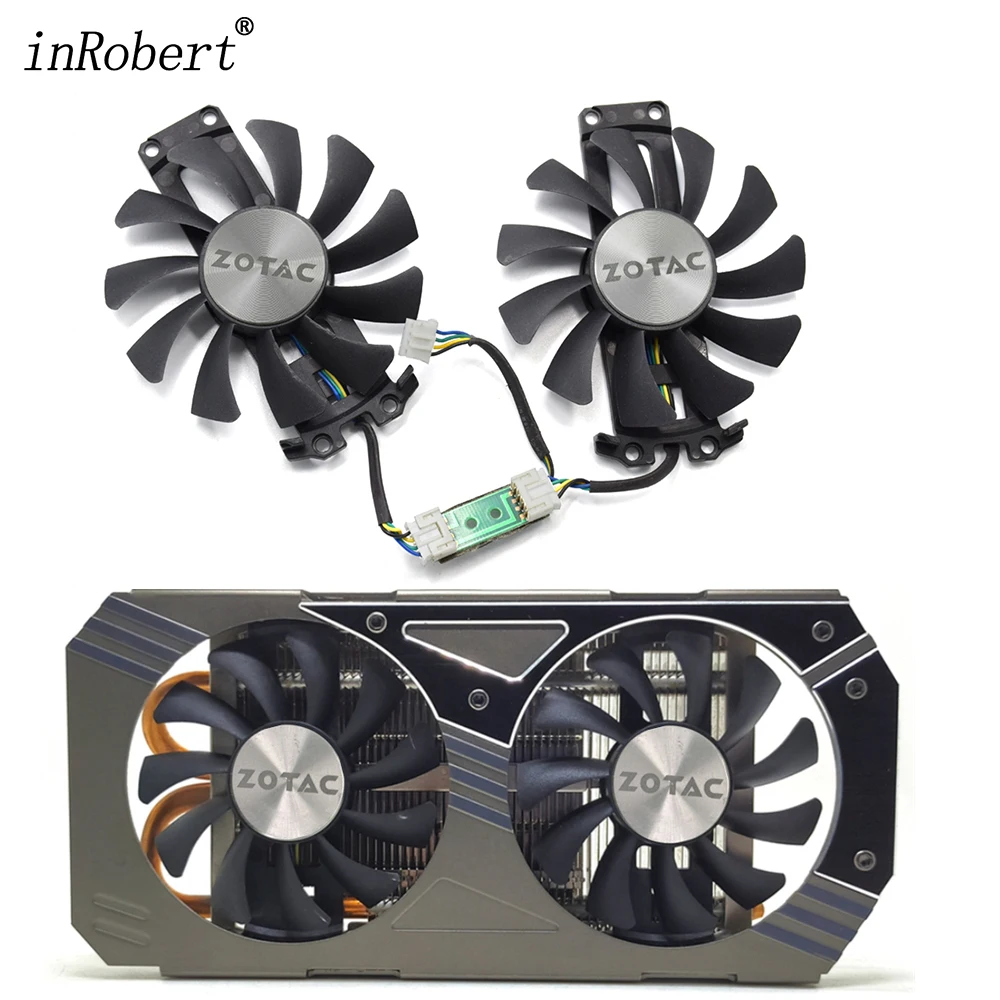 

75mm Cooling Fan GA81S2U 12V 0.38A 75mm 4Pin Fan For ZOTAC GTX950 GTX960 GTX1060 4G PCI-EDC Graphics Card Fan