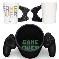 380ml game over coffee mug creative 3d game controller handle mug ceramic milk tea cups gameboy birthday christmas best gift