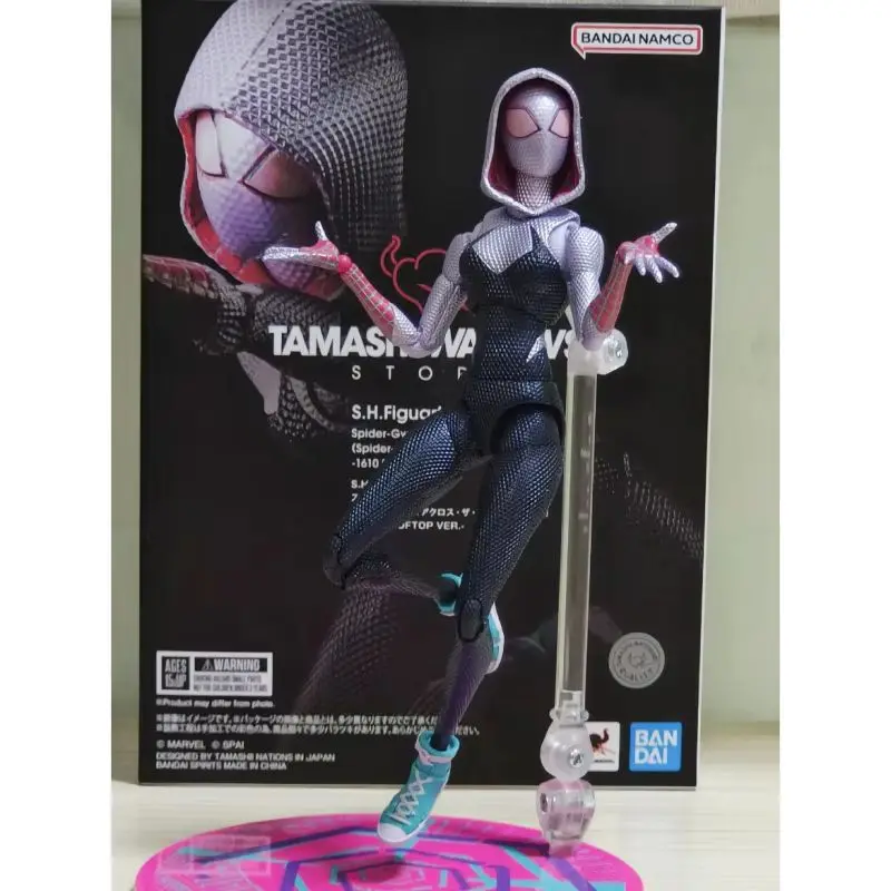 Bandai Майлз Моралес Гвен 1610 Shf Sh Figuarts через стих паука на крыше Человек-паук Ver