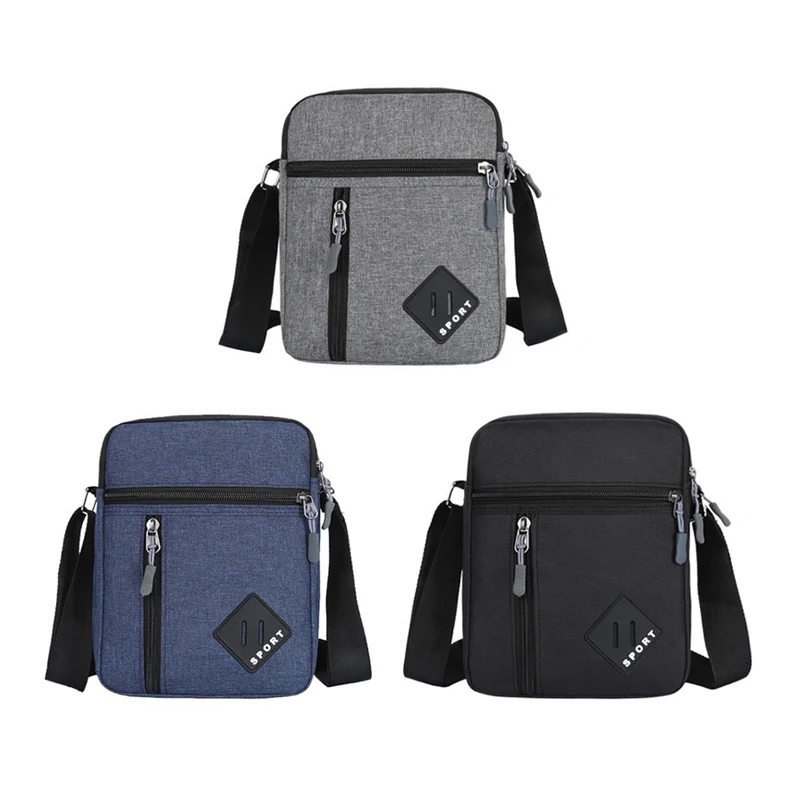 Fashion Messenger Bag Shoulder Bags Men Small Sling Casual Pack For Work Business Waterproof Oxford Packs Satchel Zipper Purse