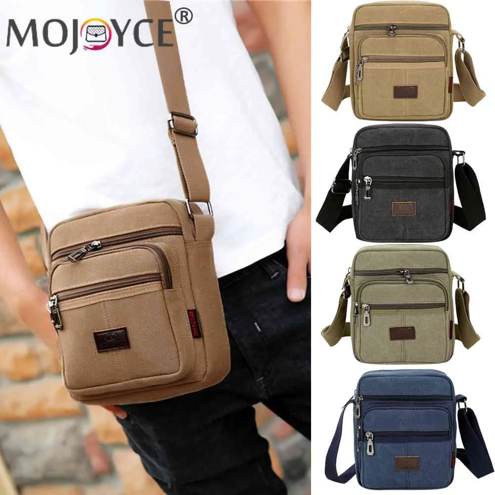 

2023 Canvas Crossbody Bag for Men Multi-Pockets Casual Travel Messenger Pack Business Shoulder Bag For Man bolsos Sac A Main