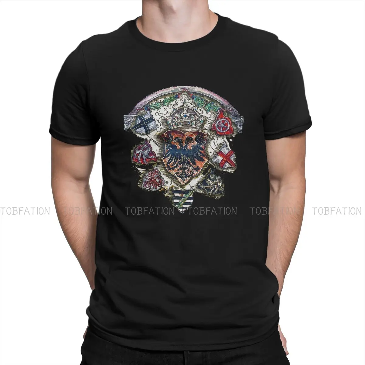 

Electors of the German Holy Round Collar TShirt Roman Empire Pure Cotton Original T Shirt Man's Clothes Oversized Hot Sale