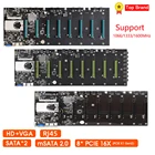 BTC-T37BTC-S37BTC-D37 Pro, материнская плата для майнинга 8 PCIE 16X, графическая карта SODIMM DDR3 SATA3.0, поддержка 106613331600mhz