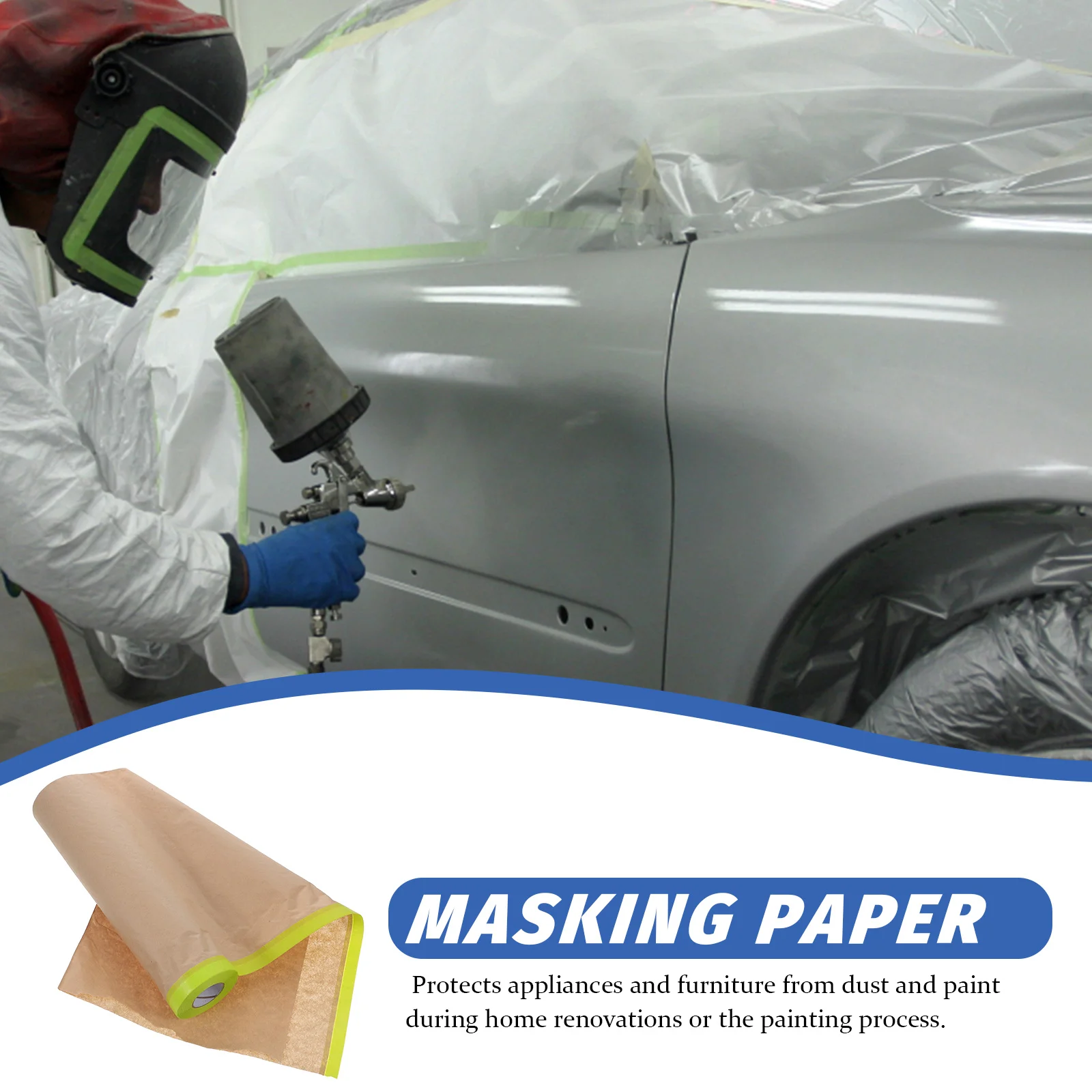 3 рулона полупрозрачной малярной пленки мебельная покрывающая бумага для