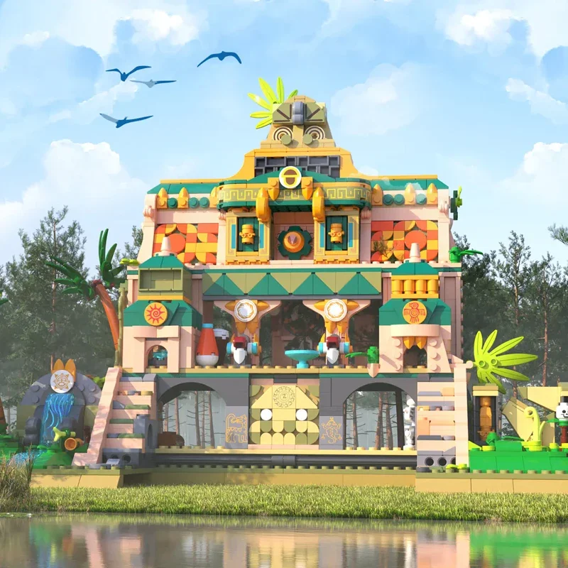 Креативный эксперт MOC ZHEGAO 612022 потерянный храм потерянная модель 1645 шт.
