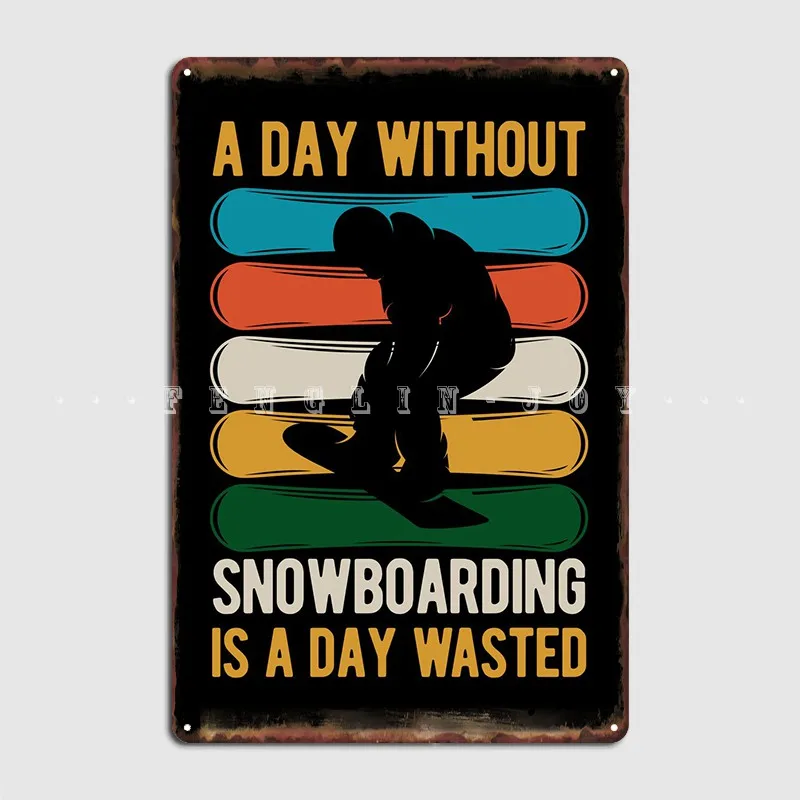 

Забавный металлический знак для сноуборда, Настенный декор для вечерние, кинотеатра, гаража, жестяной знак на заказ, плакат