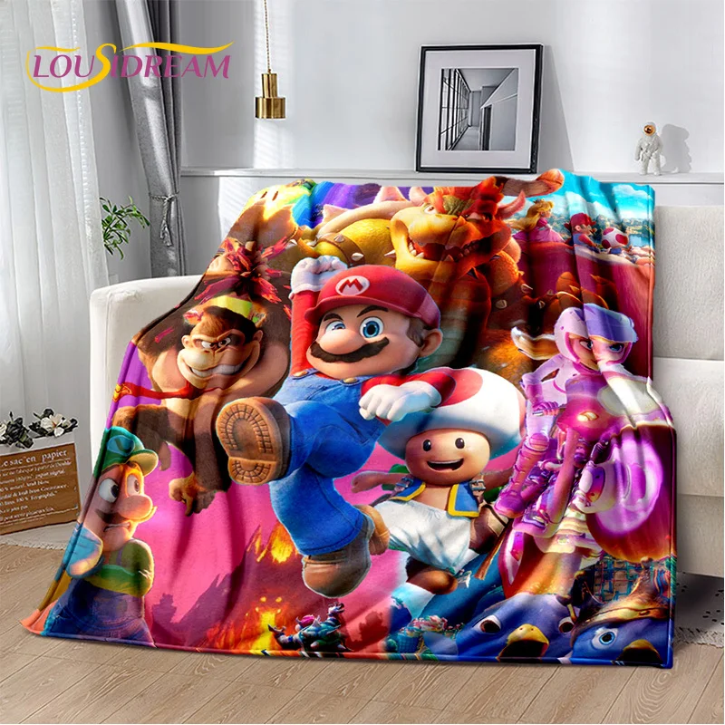 

Одеяло для игр 3D Super M-Mario Bros, мягкое Фланелевое покрывало для дома, спальни, кровати, дивана, пикника, офиса, пешего туризма, детей
