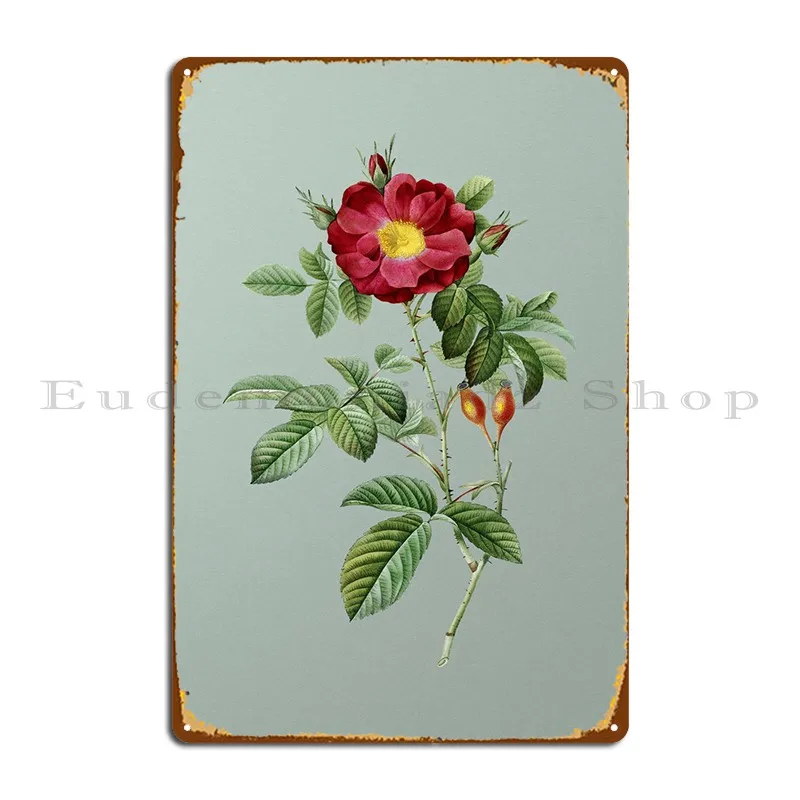 

Цветущий красный портландский розовый металлический знак ржавый индивидуальный Декор персонаж винтажный жестяной знак плакат