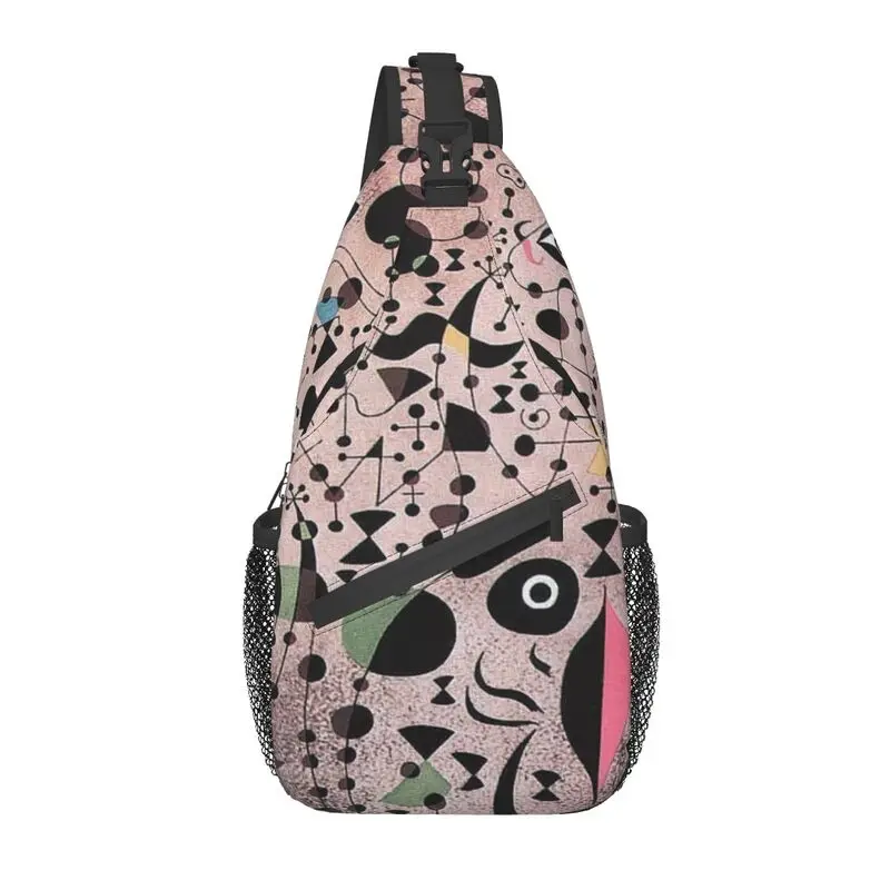 

Joan Miro Abstract Art Sling Bag for Hiking The Beautiful Bird Revealing The Unknown Chest Crossbody Backpack Shoulder Daypack
