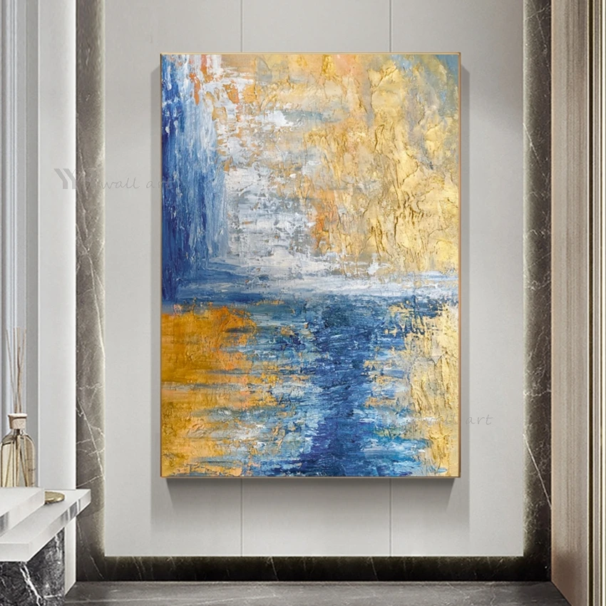 

Скандинавская абстрактная Настенная роспись, роскошный постер, украшение для дома, Современная роспись 100%, ручная работа, картина маслом дл...