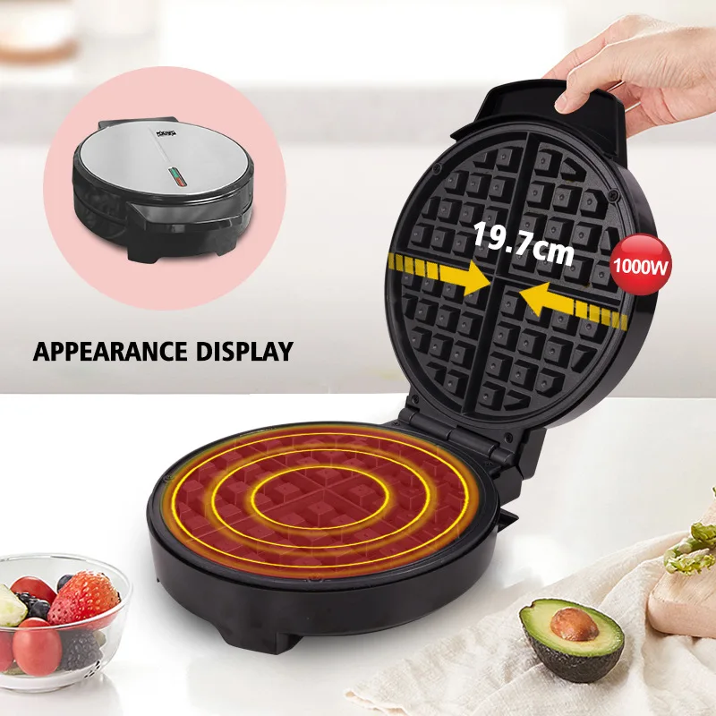 Waffle Maker Machine with Removable Plates Electric Sandwich Maker Household Breakfast Multifunctional Kichen Accessories Deco