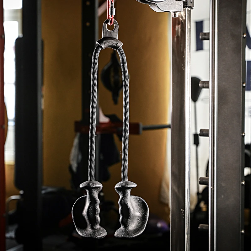 

Heavy Duty Nylon Tricep Bicep Rope Back Arm Muscle Training Rope Pulley Cable Machine Attachments Fitness Pull Down Hand Grip