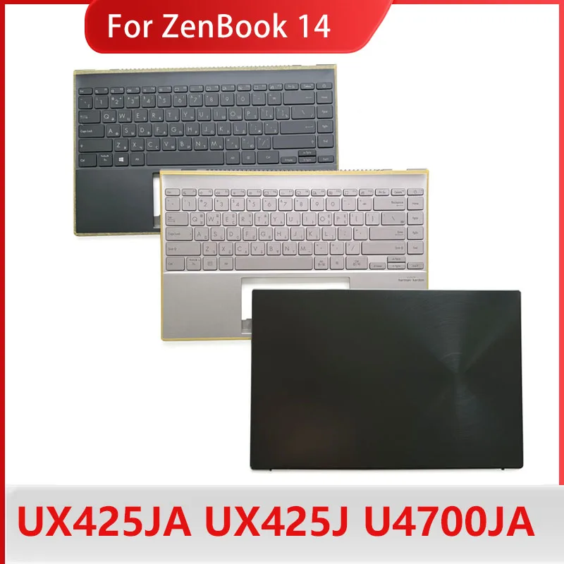 Фото Подходит для ноутбуков Lingyao 14 Zenbook UX425JA U4700JA: клавиатура, корпус C, корпус A, подставка для рук, клавиши, колпачки клавиш, кронштейн, кнопки, аксессуары, запчасти №1