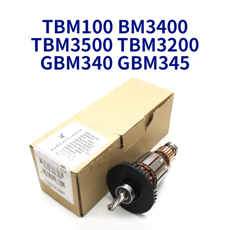 AC220-240V ротор арматуры аксессуары TBM3400 3500 1000 GBM340 345 для Bosch ручная дрель ротор арматуры якорь замена