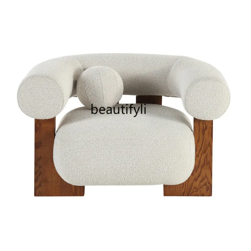 Дизайнерский креативный простой двойной диван из ткани для гостиной в маленькой