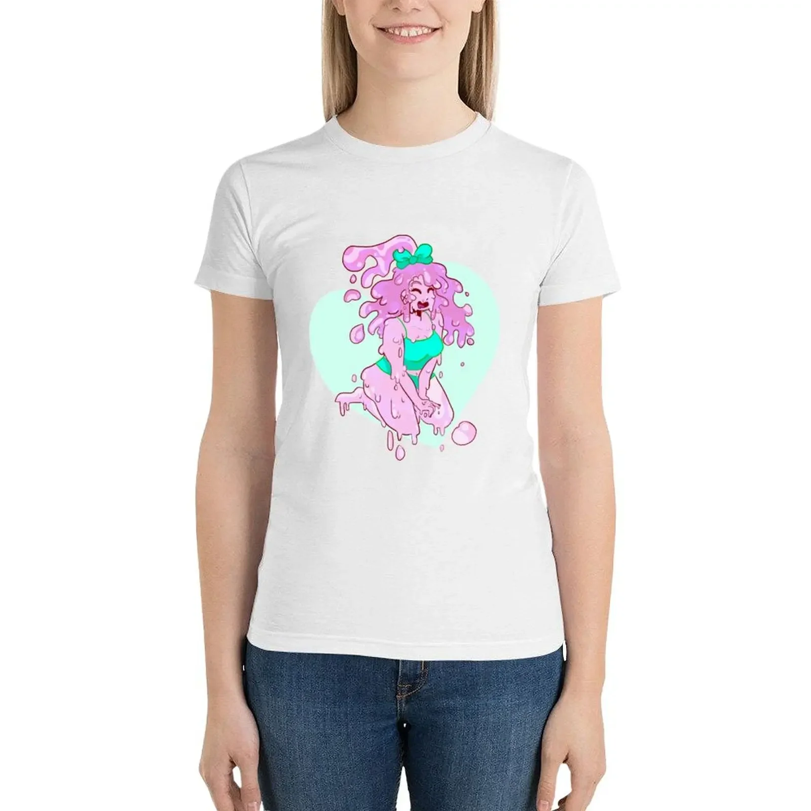 Слайм Малыш!! (Розовый 2/3) футболка аниме одежда милая футболки для женщин пакет