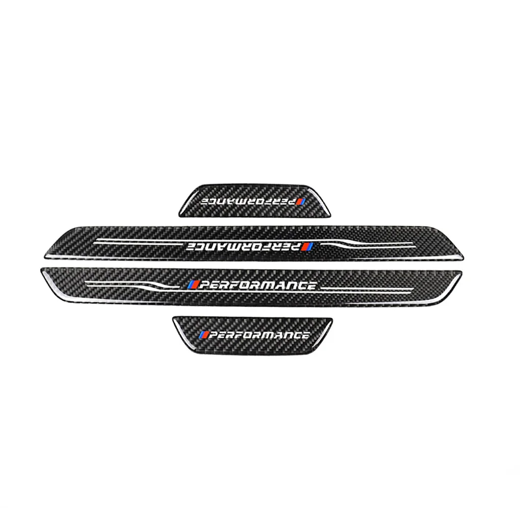 

4pcs/set Carbon Fiber Door Sill Guard Cover Protector Trim Replacement For BMW E70 E71 2008-2014