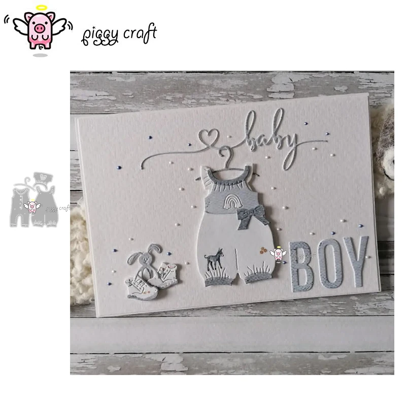 Piggy Craft металлические штампы для резки форма пуговиц Радужный комбинезон