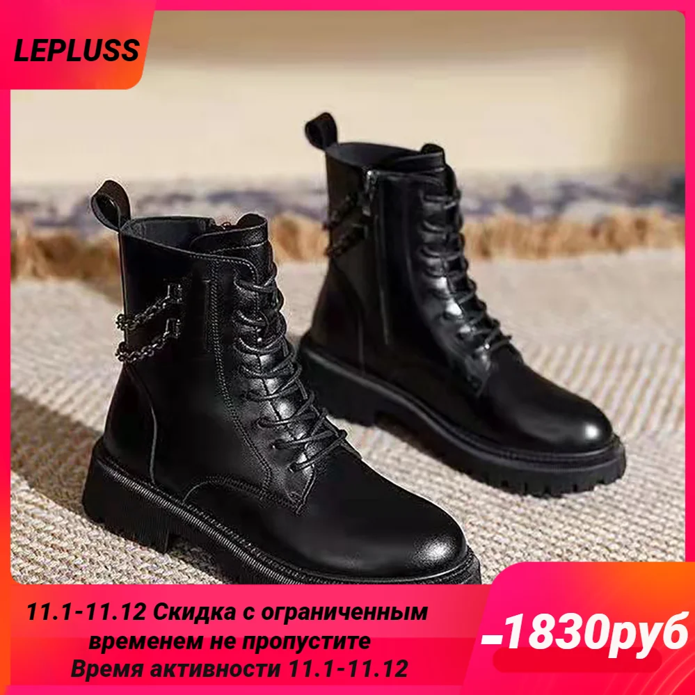 

Женские кожаные ботинки, теплые модные классические ботинки