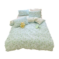 summer pure cotton bed four piece set 100 cotton nordic simple bedding duvet cover bed sheet three piece set