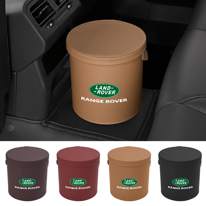 Автомобильная кожаная корзина для мусора с крышкой портативный органайзер