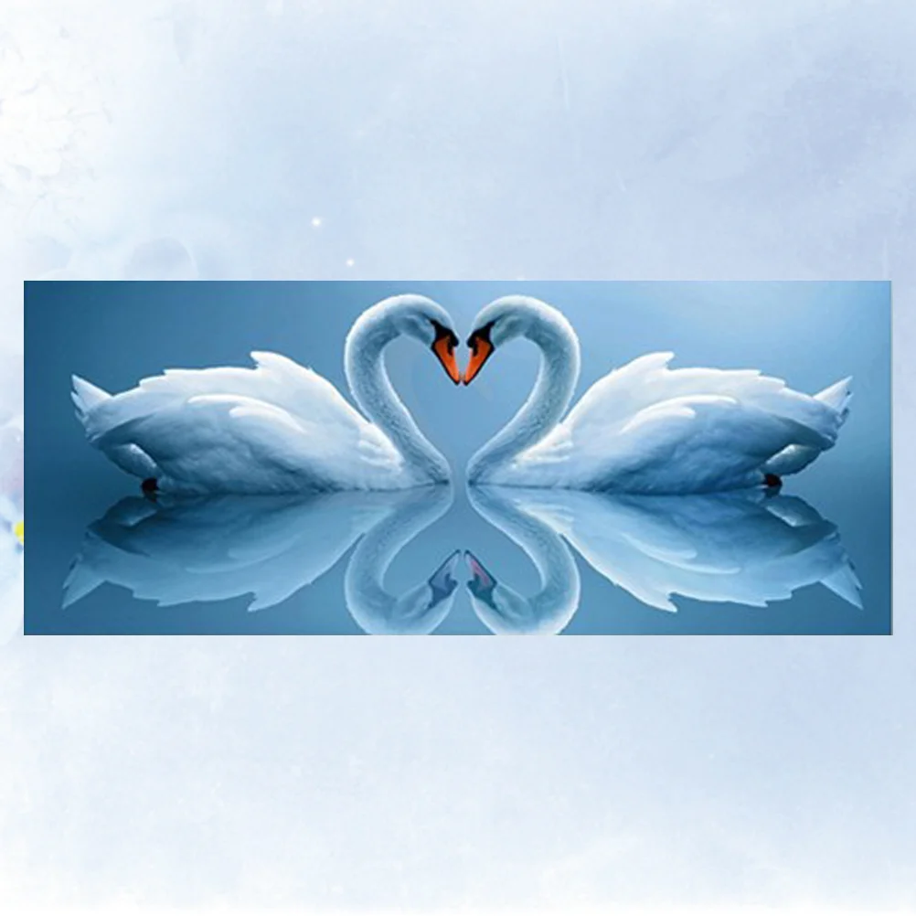 

DIY 5D Beads Painting Sweet Swan Telesthesia Decor Diamond Cross Embroidery Decorative Painting