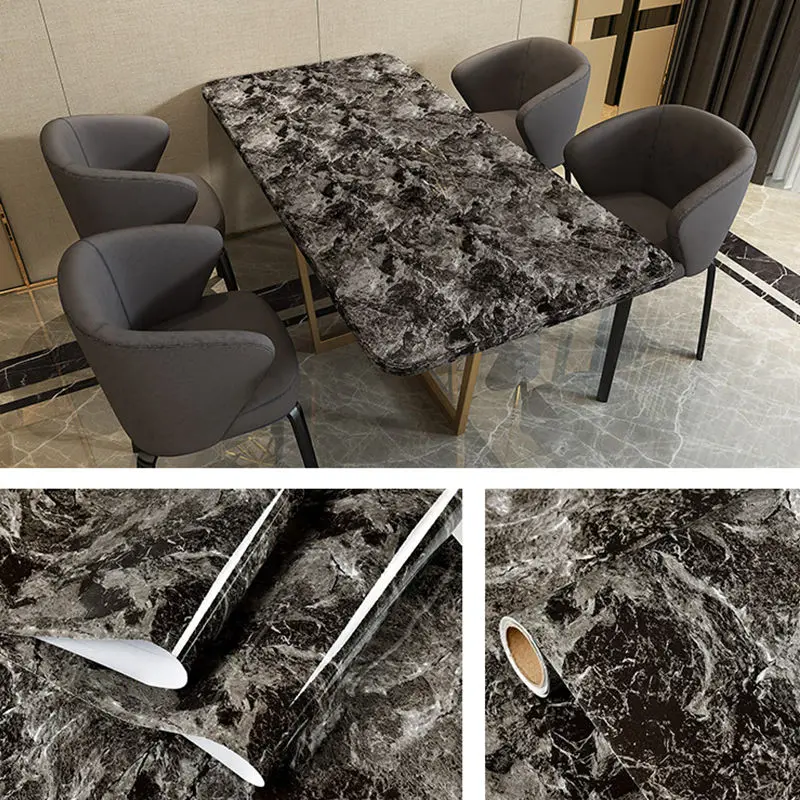 

PVC Wallpaper Roll 60CM Wide Self Adhesive Waterproof Marble Home Decor Wall Sticker Kitchen Backsplash Decoration