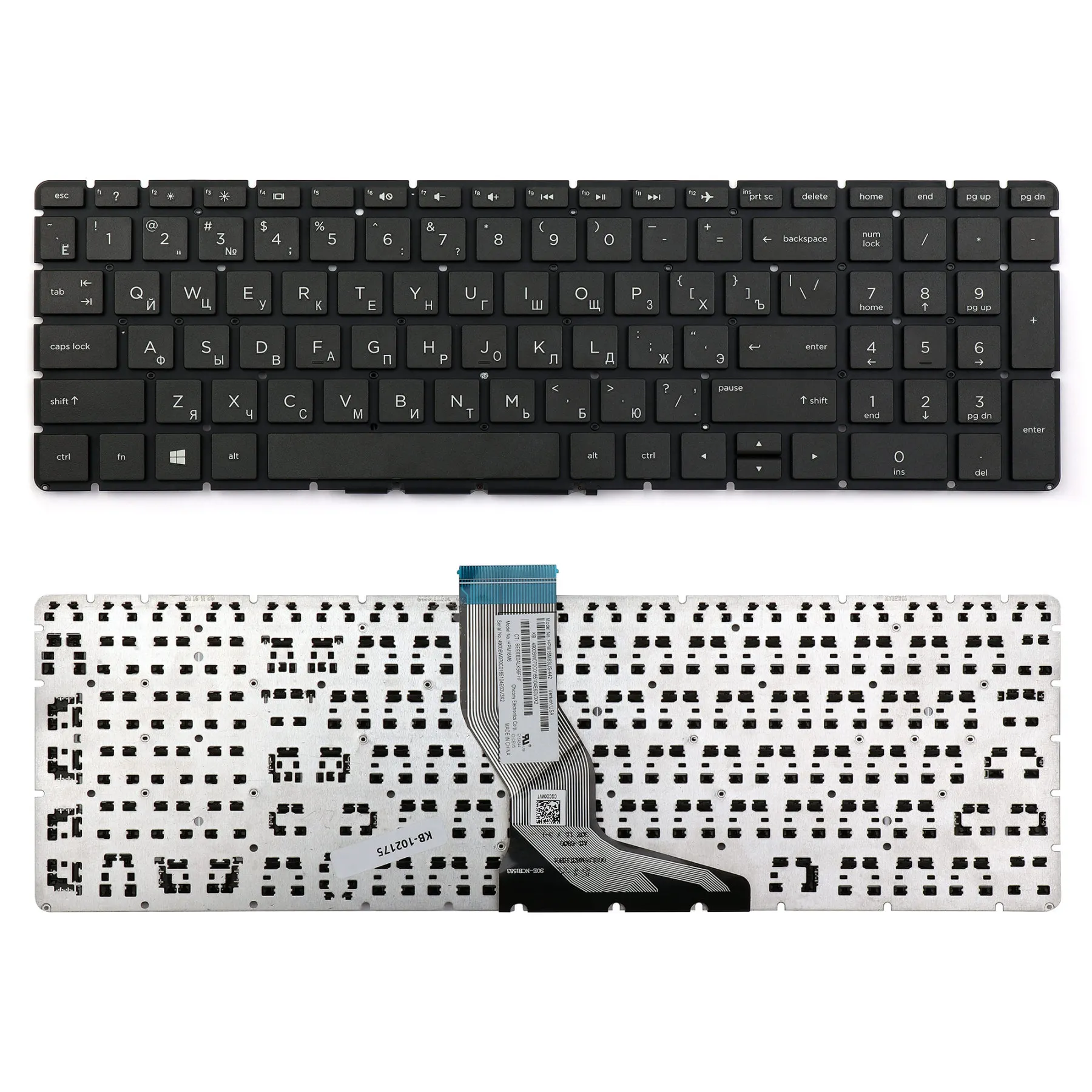 Клавиатура для HP Pavilion 255 G6 . Плоский Enter. Черная без топкейса|Клавиатуры замены| |