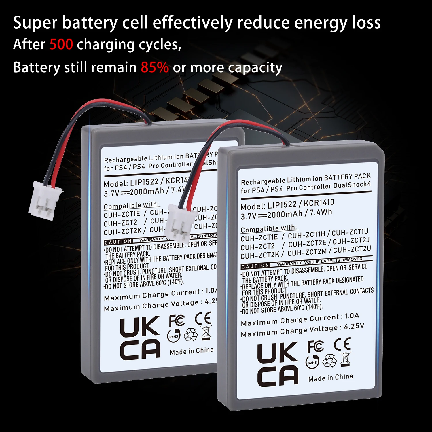 Аккумулятор для контроллера Sony Playstation 4 PS4 Pro/Slim Dualshock4 2000 мАч |