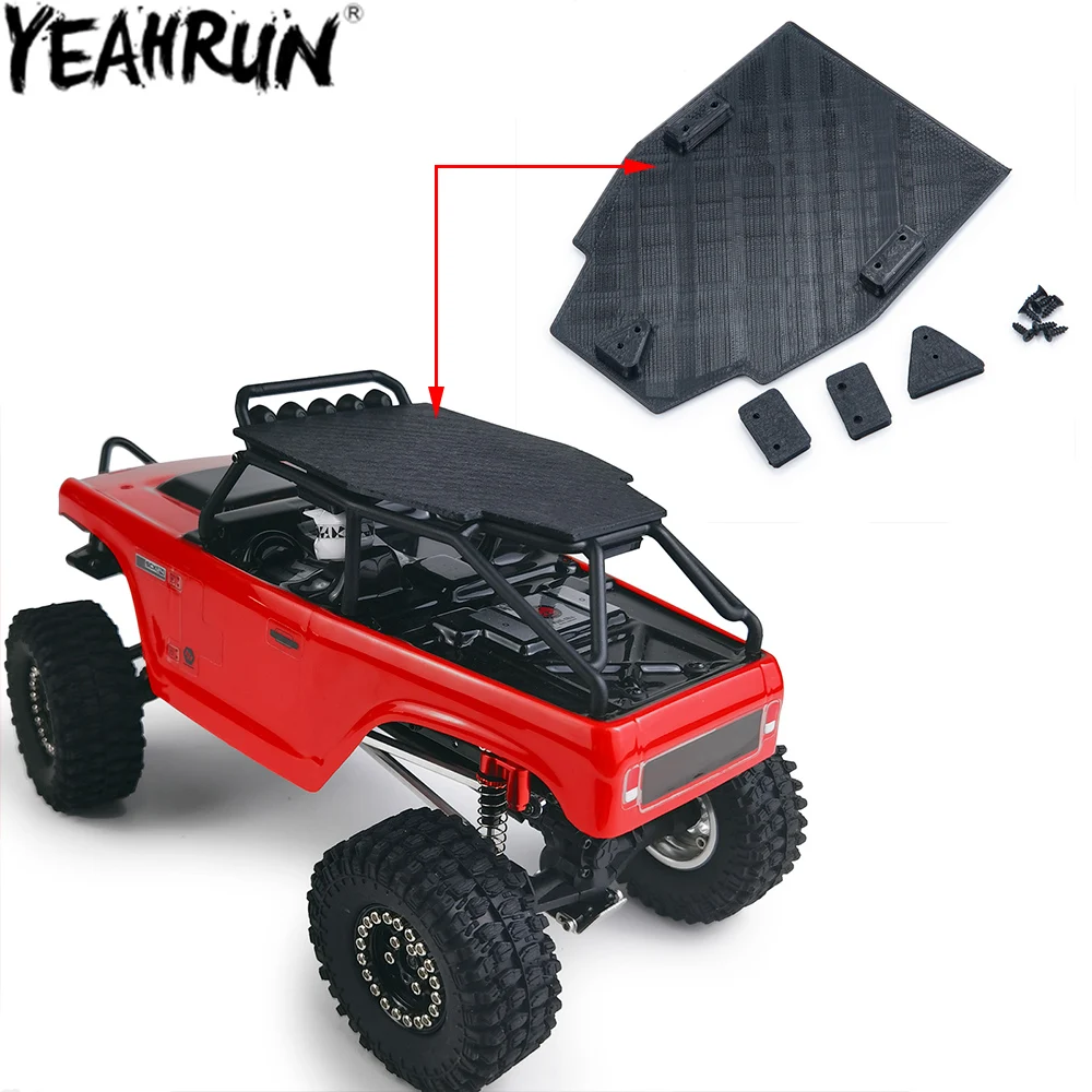 

YEAHRUN, крыша навес, жесткая верхняя 3D печать тент на крышу автомобиля для 1/24 RC Crawler Axial SCX24 90081 Deadbolt, обновленные детали