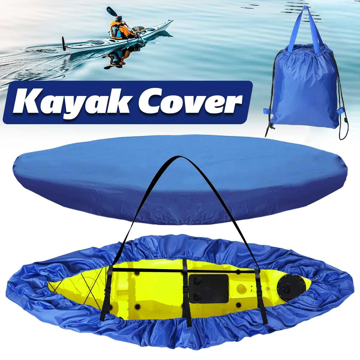 

Профессиональный Чехол для байдарки, водонепроницаемый каяк, лодка, устойчивый к ультрафиолетовому излучению, пыленепроницаемый камуфляжный чехол для хранения каноэ, аксессуары для лодок, бассейна, лодки