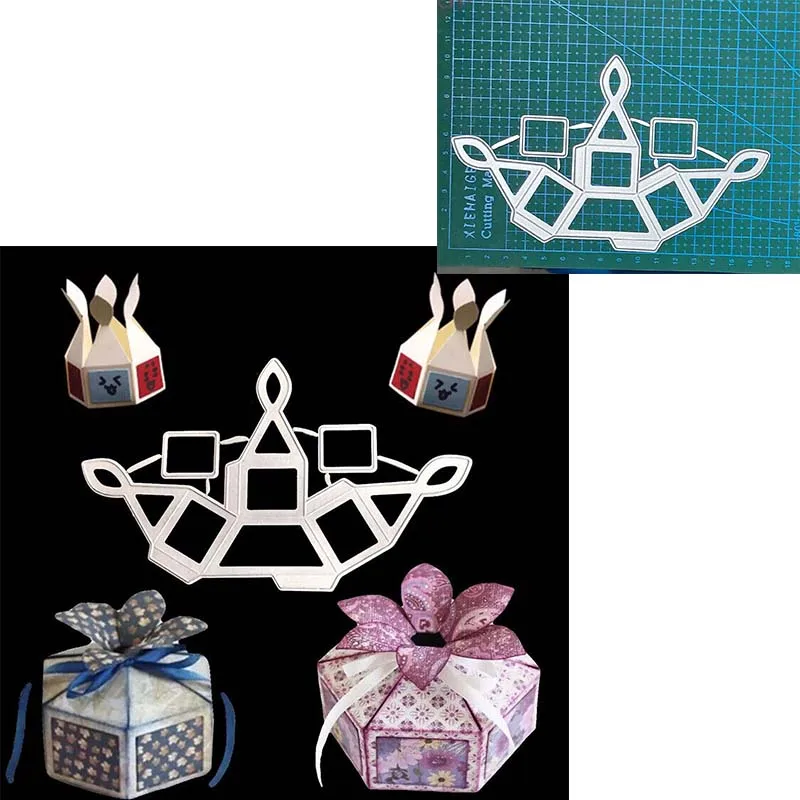 

Christmas Candy Box Metal Cutting Dies Scrapbooking Cut Embossing for Cutter Blade Punch Paper Crafts DIY Stencils 2023