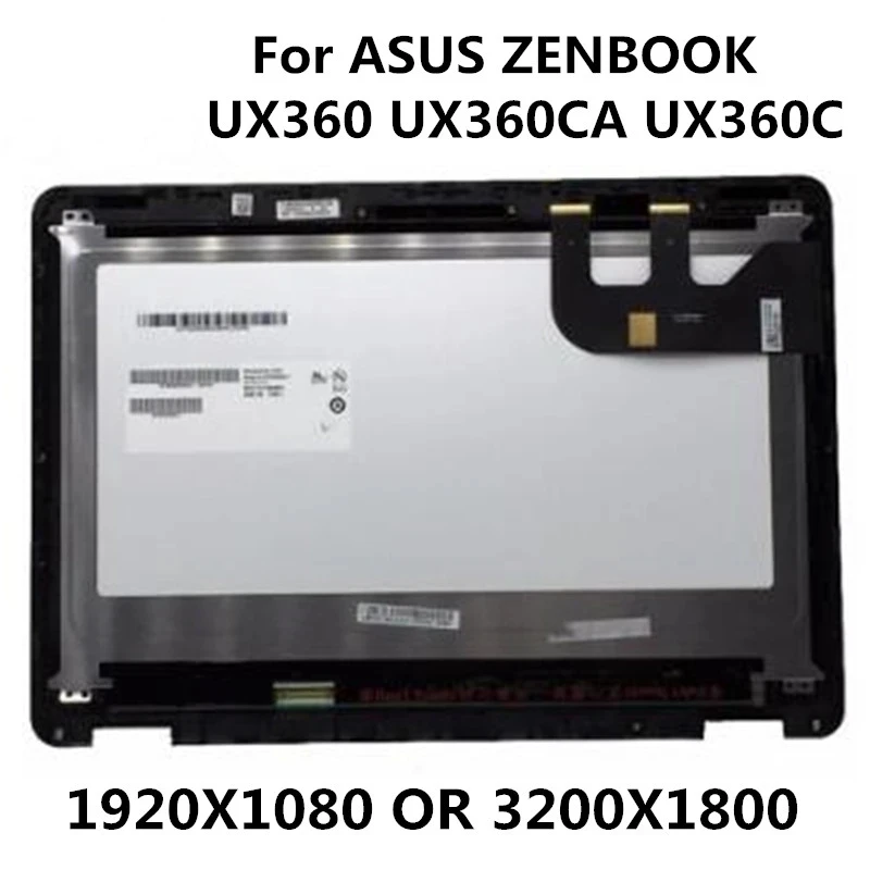 

13.3Inch FHD OR QHD IPS LCD Display Screen for ASUS ZENBOOK UX360 UX360CA UX360C LCD Screen + Touch screen + Frame Assembly