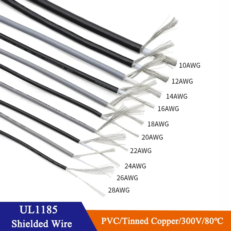

Экранированные медные провода UL1185 28-10 AWG