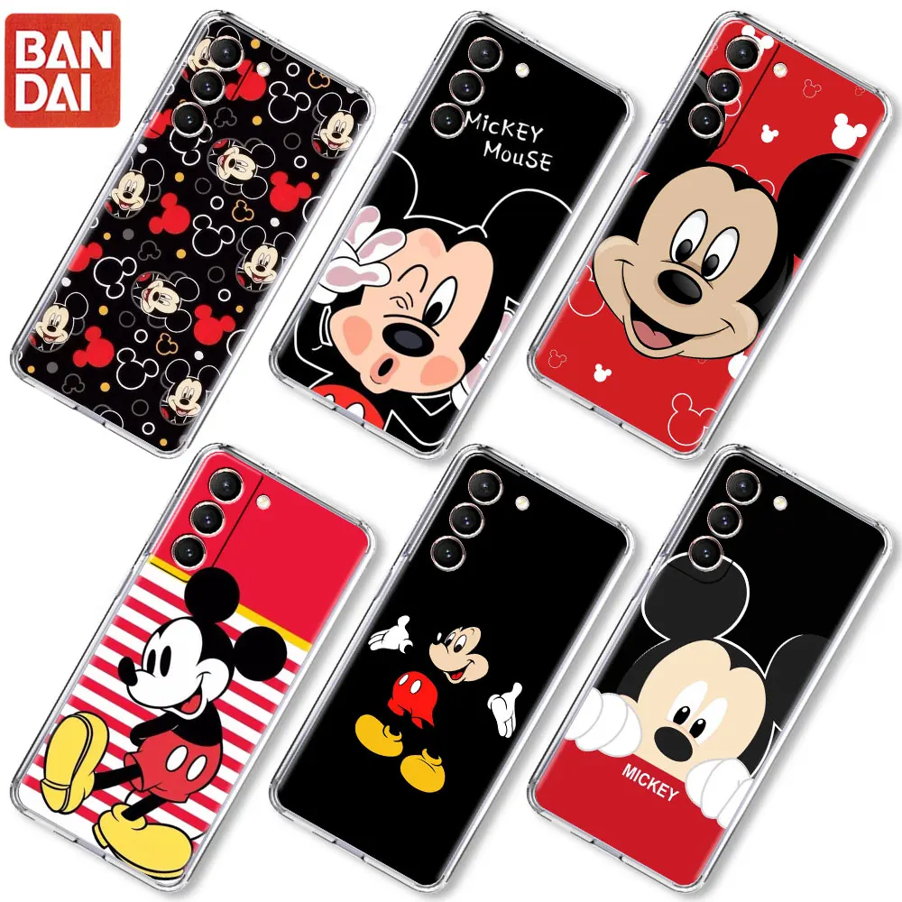 

Cute Mickey Mouse Cartoon Case For Samsung Galaxy S20 FE S22 S21 Plus S10 S9 Note 20 9 10 Lite Transparent Phone Cover