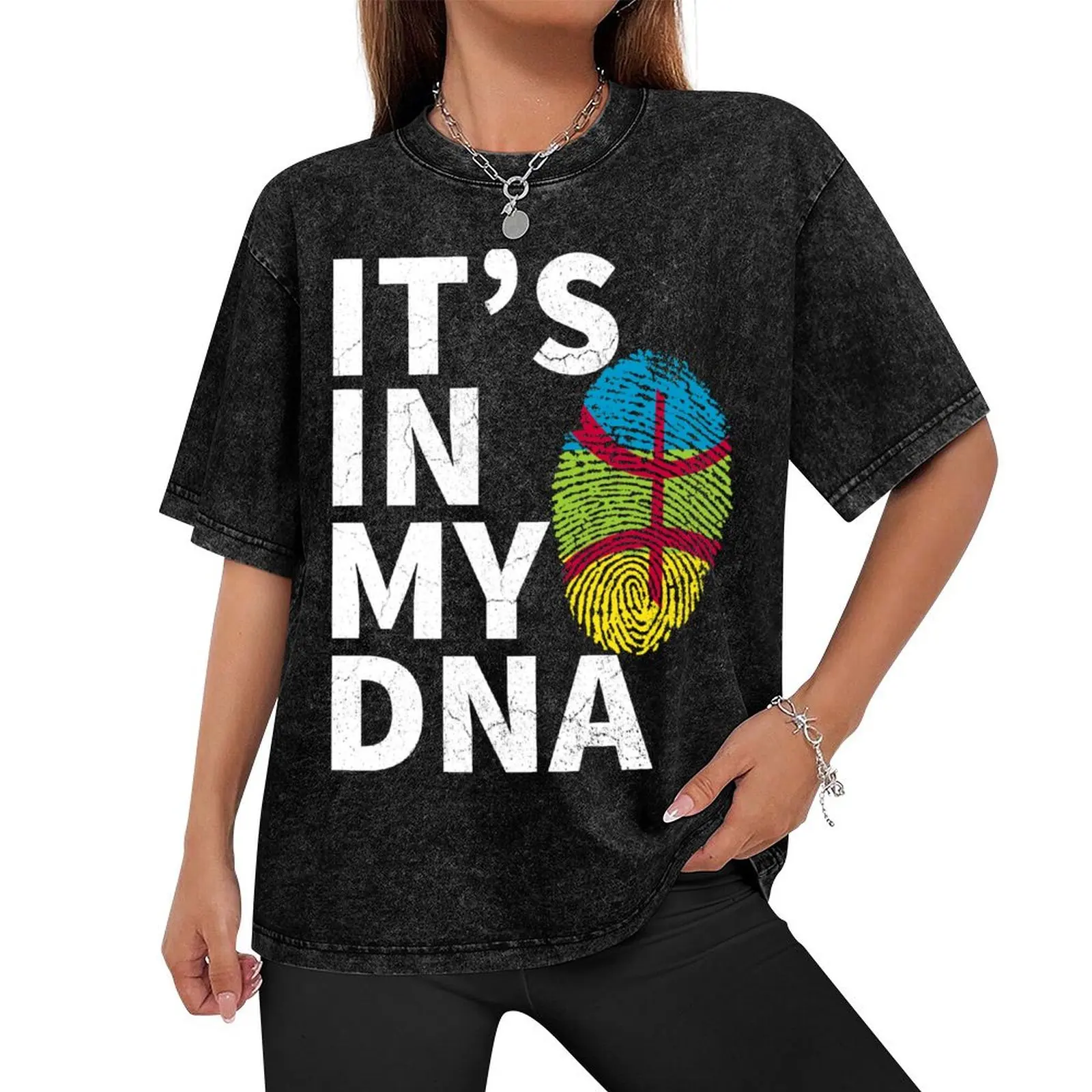 Amazigh Is In My DNA Tamazgha Kabyle Pride футболка аниме заготовки хиппи одежда хлопковая мужская