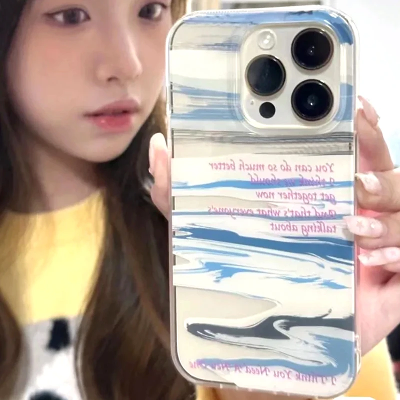 

Fashion Vintage Beach Phone Case for Iphone14 11 12 13 Pro Max Design Creative Korean Phone Case for IPhone XS Max 7 8Plus