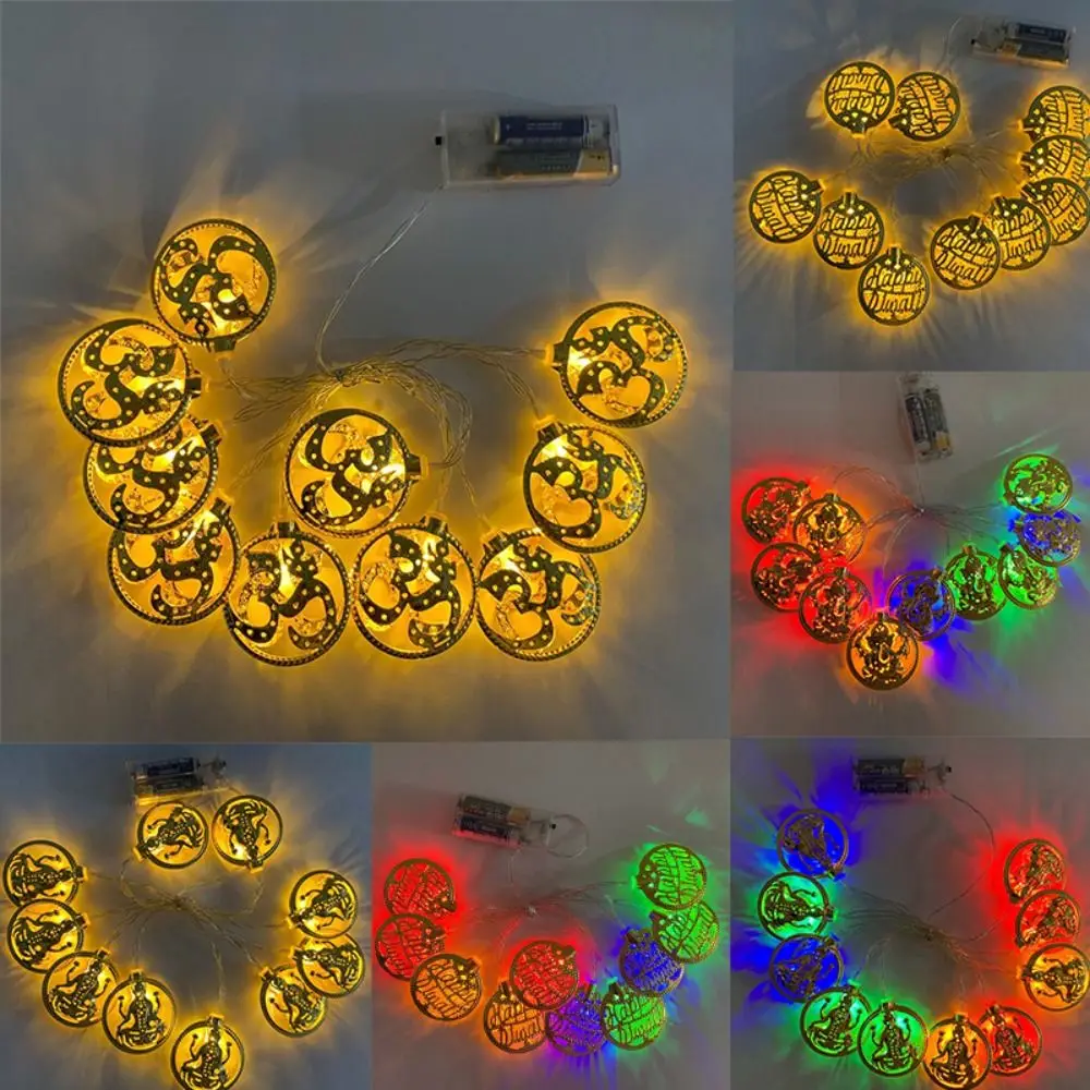 

Indian Diwali Light 10 LED AUM OM Swastika Lakshmi Ganesha Party Decorative Lights Colored Lights Deepavali Decoration