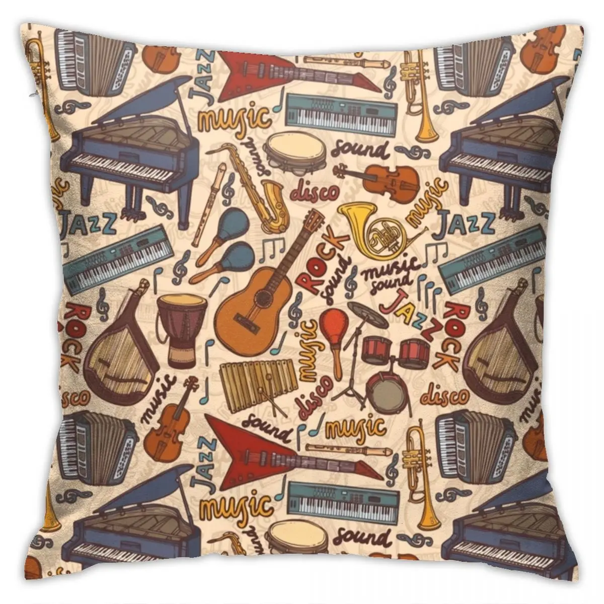 

Мягкий чехол из полиэстера с изображением музыкальных рисунков