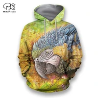 plstar cosmos animal parrot flower bird colorful tracksuit retro newfashion funny streetwear 3dprint pullover causal hoodies x13