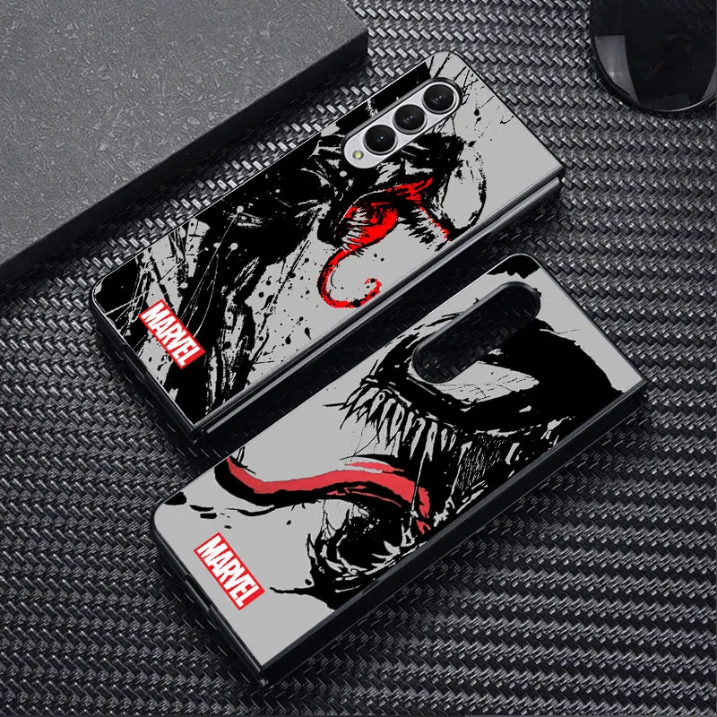 Чехол для телефона с изображением Венома Marvel Samsung Galaxy ZFold4 Z Fold5 5G Fold3 Fold4 черные