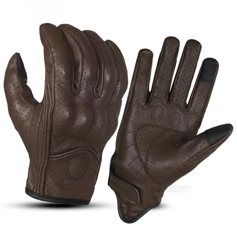 Мотоциклетные перчатки для мужчин и женщин принадлежности из козьей кожи |