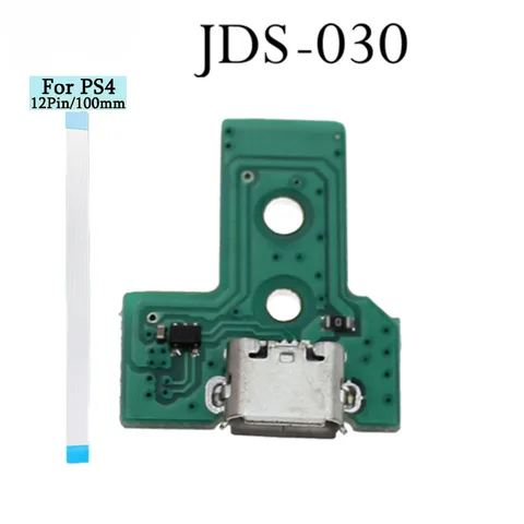 1 комплект для контроллера PS4, плата зарядки Micro USB, порт, разъем для док-станции, 12 контактов, 14 контактов, JDS 001 011 030 040 055, соединительный кабель