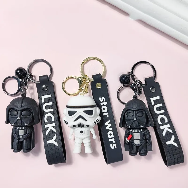 Звездные войны аниме мультфильм черный рыцарь белый кукла брелок Модель