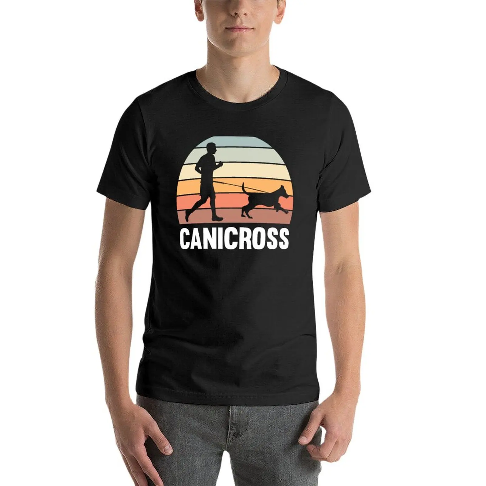 Футболка Canicross аниме одежда заготовки дизайнерская мужская футболка