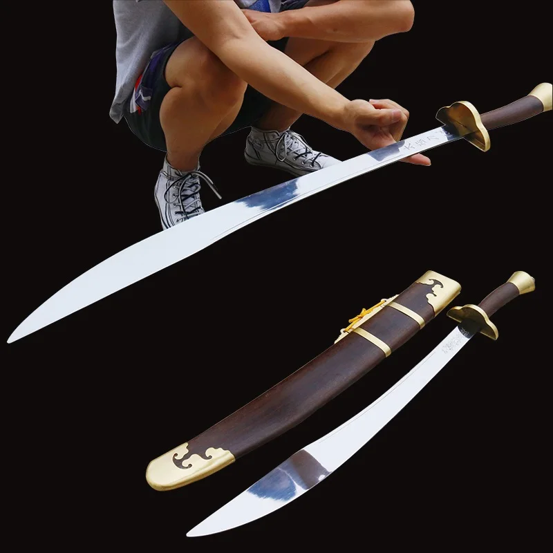 Двойные мечи Тай Чи премиум-класса Wushu Swan Dao Shuang Dao-гибкие тупые лезвия для