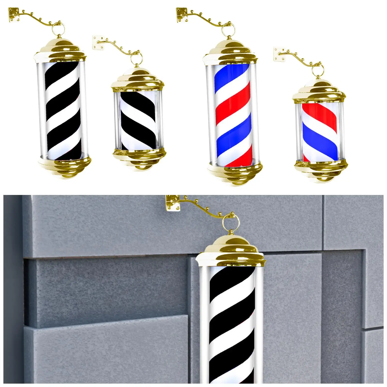 Освещение для парикмахерской оригинальная Водонепроницаемая ретро-полоска