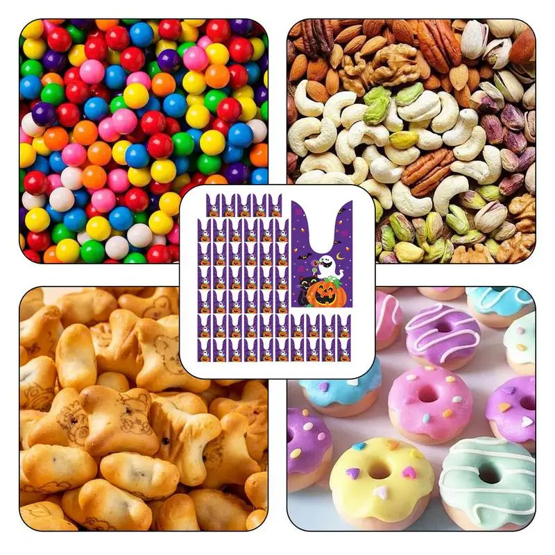 na Halloween 50 sztuk torebek cukierki Cute Bunny Ears Treat Boxes Cukierek albo psikus Torebki Imprezy