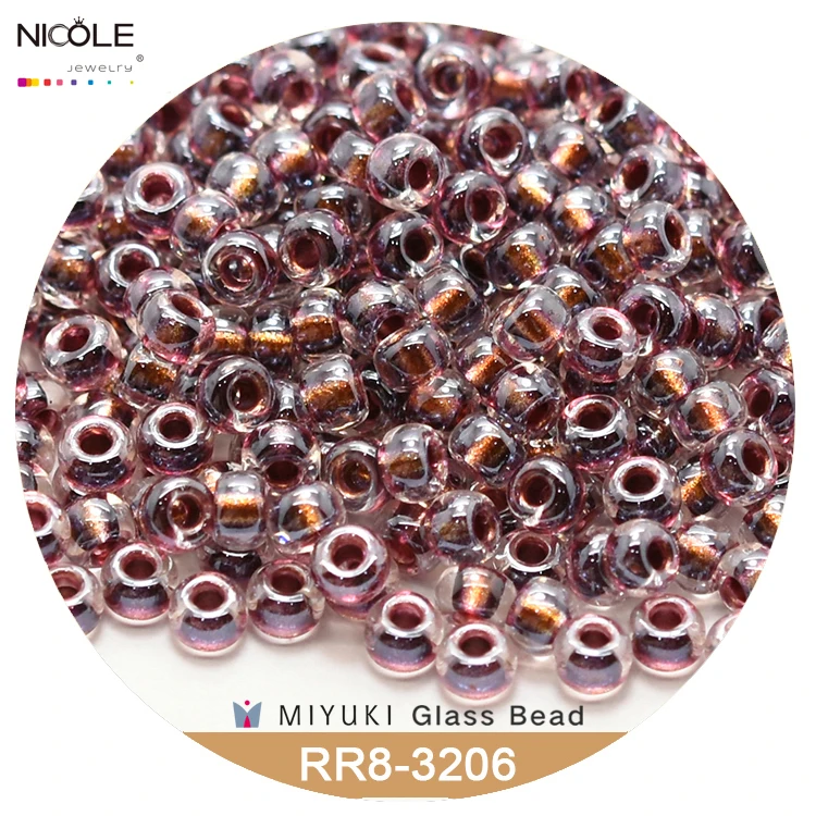 Круглые бусины миюки 3 мм 8/0 серия японских семян с перламутром для изготовления