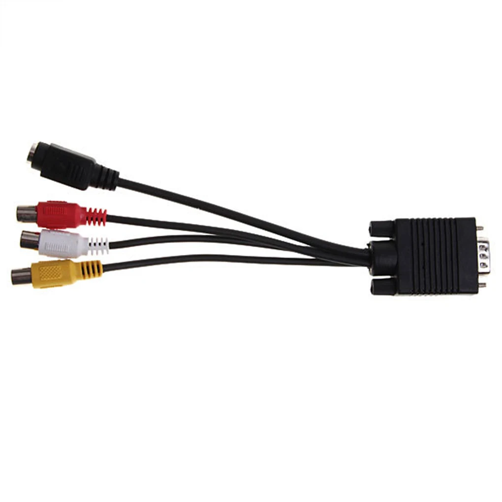 

VGA to S Video 3 RCA Converter AV TV Out Cable Laptop PC HDTV Monitor RCA Connector Video Cord